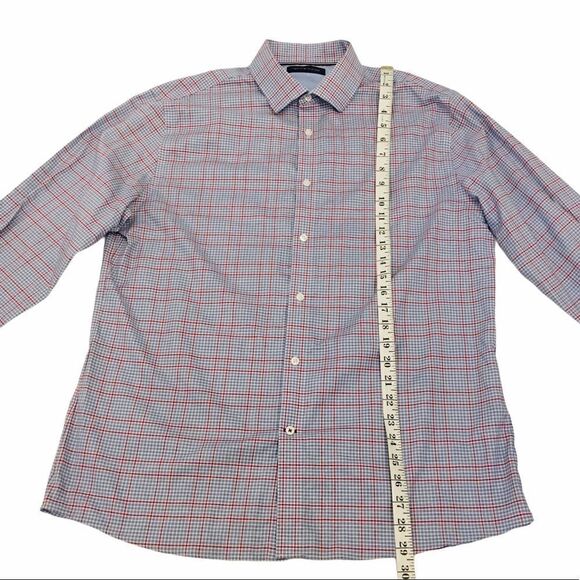 NWOT TOMMY HILFIGER Red & Blue Plaid Button Down L - Picture 5 of 10